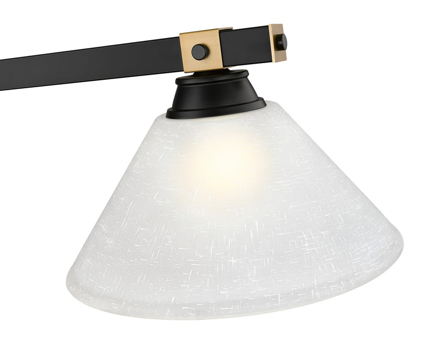 Z-Lite - 1955-3MB-RB-AWL14 - Three Light Billiard - Bronte - Matte Black / Rubbed Brass