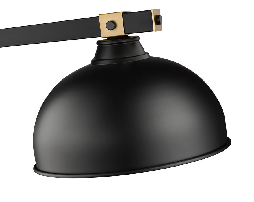 Z-Lite - 1955-3MB-RB-D13MB - Three Light Billiard - Bronte - Matte Black / Rubbed Brass