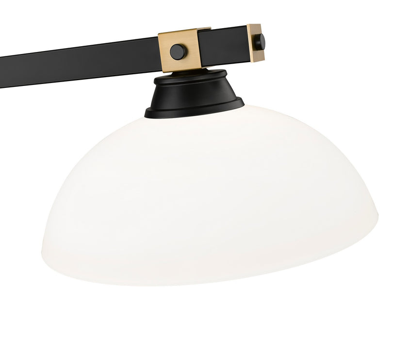 Z-Lite - 1955-3MB-RB-DMO14 - Three Light Billiard - Bronte - Matte Black / Rubbed Brass