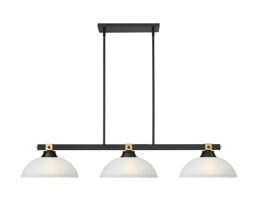 Z-Lite - 1955-3MB-RB-DWL14 - Three Light Billiard - Bronte - Matte Black / Rubbed Brass