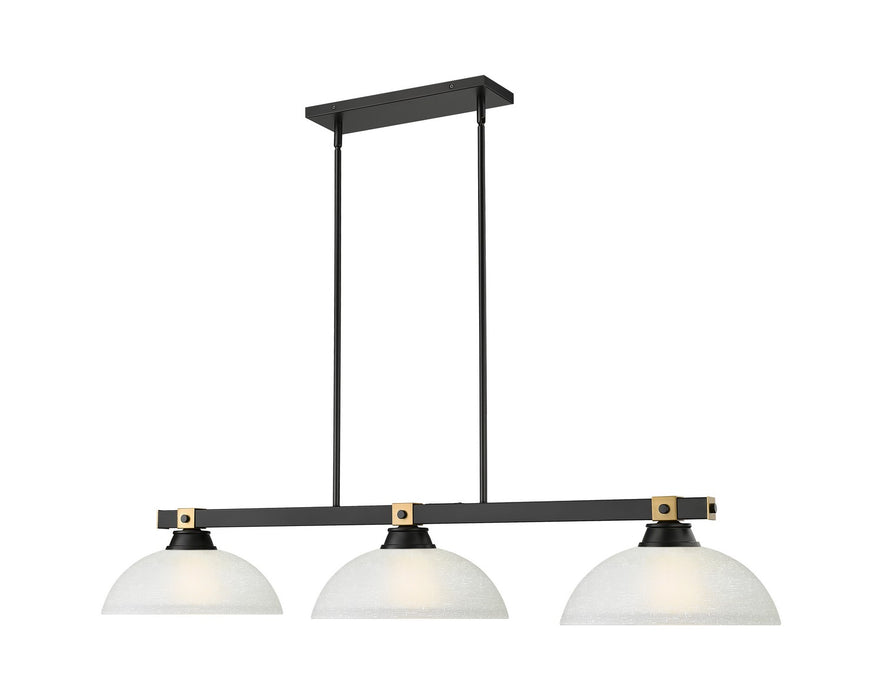 Z-Lite - 1955-3MB-RB-DWL14 - Three Light Billiard - Bronte - Matte Black / Rubbed Brass
