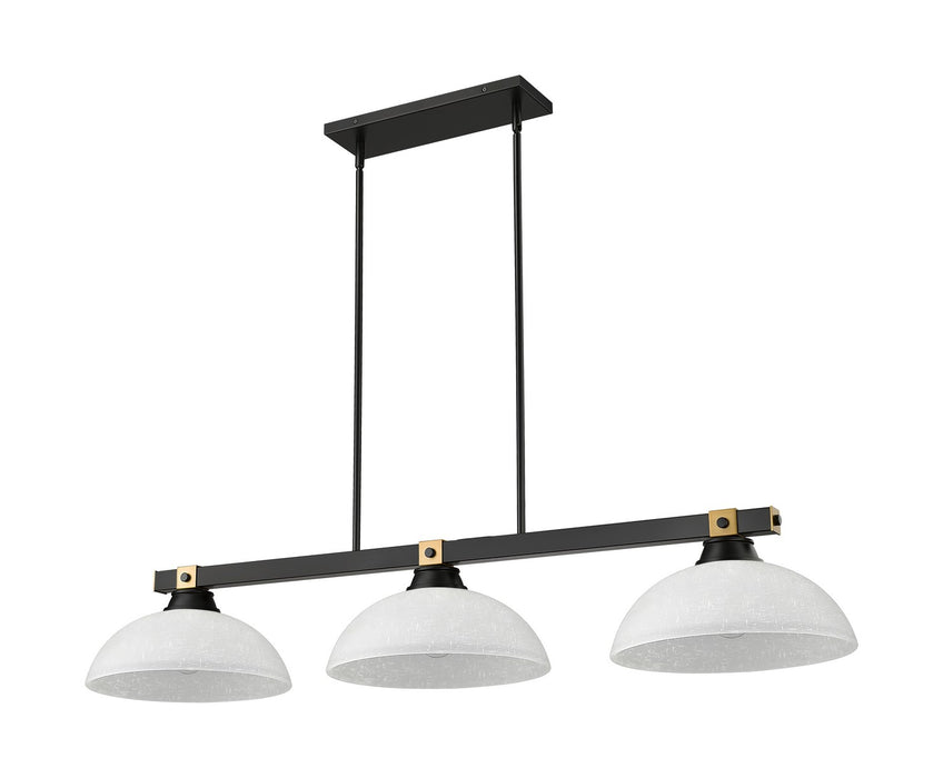 Z-Lite - 1955-3MB-RB-DWL14 - Three Light Billiard - Bronte - Matte Black / Rubbed Brass