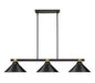 Z-Lite - 1955-3MB-RB-MB15 - Three Light Billiard - Bronte - Matte Black / Rubbed Brass