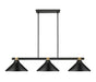 Z-Lite - 1955-3MB-RB-MMB - Three Light Billiard - Bronte - Matte Black / Rubbed Brass