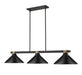 Z-Lite - 1955-3MB-RB-MMB - Three Light Billiard - Bronte - Matte Black / Rubbed Brass