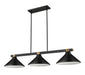 Z-Lite - 1955-3MB-RB-MMB - Three Light Billiard - Bronte - Matte Black / Rubbed Brass