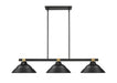 Z-Lite - 1955-3MB-RB-SMB - Three Light Billiard - Bronte - Matte Black / Rubbed Brass