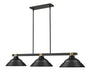 Z-Lite - 1955-3MB-RB-SMB - Three Light Billiard - Bronte - Matte Black / Rubbed Brass