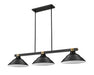 Z-Lite - 1955-3MB-RB-SMB - Three Light Billiard - Bronte - Matte Black / Rubbed Brass