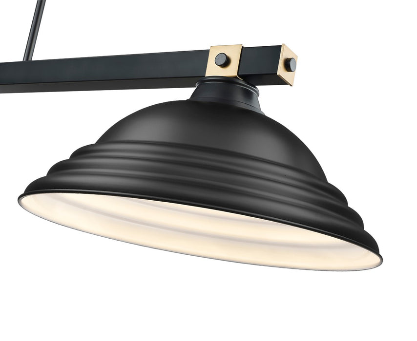 Z-Lite - 1955-3MB-RB-SMB - Three Light Billiard - Bronte - Matte Black / Rubbed Brass