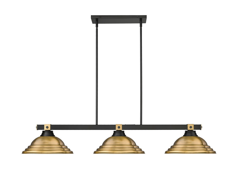 Z-Lite - 1955-3MB-RB-SRB - Three Light Billiard - Bronte - Matte Black / Rubbed Brass