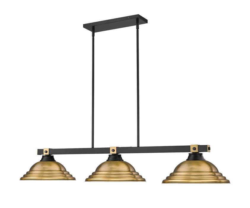 Z-Lite - 1955-3MB-RB-SRB - Three Light Billiard - Bronte - Matte Black / Rubbed Brass