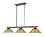 Z-Lite - 1955-3MB-RB-SRB - Three Light Billiard - Bronte - Matte Black / Rubbed Brass