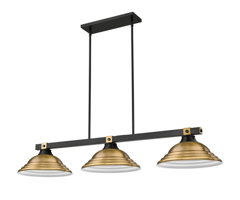Z-Lite - 1955-3MB-RB-SRB - Three Light Billiard - Bronte - Matte Black / Rubbed Brass