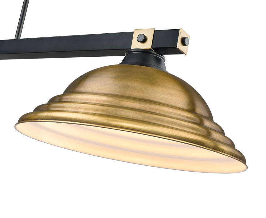 Z-Lite - 1955-3MB-RB-SRB - Three Light Billiard - Bronte - Matte Black / Rubbed Brass
