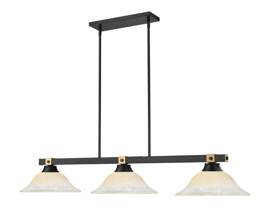 Z-Lite - 1955-3MB-RB-WM16 - Three Light Billiard - Bronte - Matte Black / Rubbed Brass