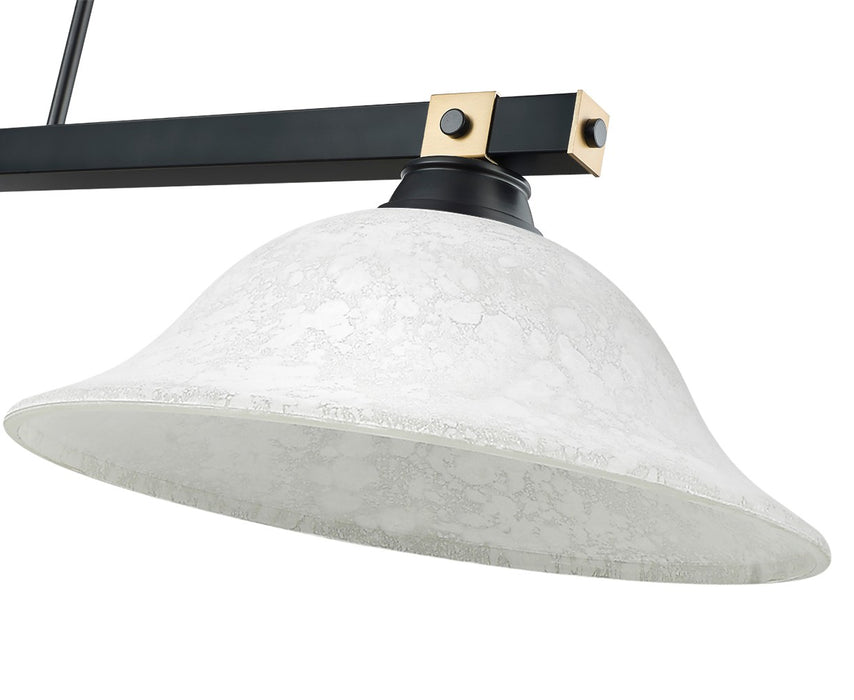 Z-Lite - 1955-3MB-RB-WM16 - Three Light Billiard - Bronte - Matte Black / Rubbed Brass