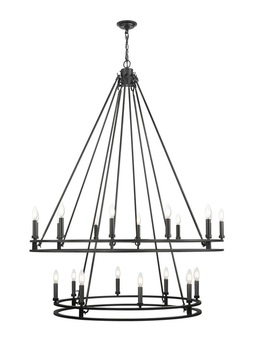 Z-Lite - 4005-20MB - 20 Light Chandelier - Dennison - Matte Black
