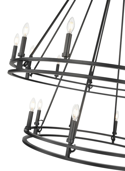Z-Lite - 4005-20MB - 20 Light Chandelier - Dennison - Matte Black