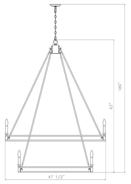Z-Lite - 4005-20MB - 20 Light Chandelier - Dennison - Matte Black