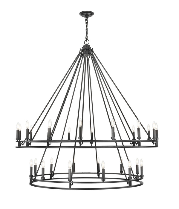 Z-Lite - 4005-28MB - 28 Light Chandelier - Dennison - Matte Black