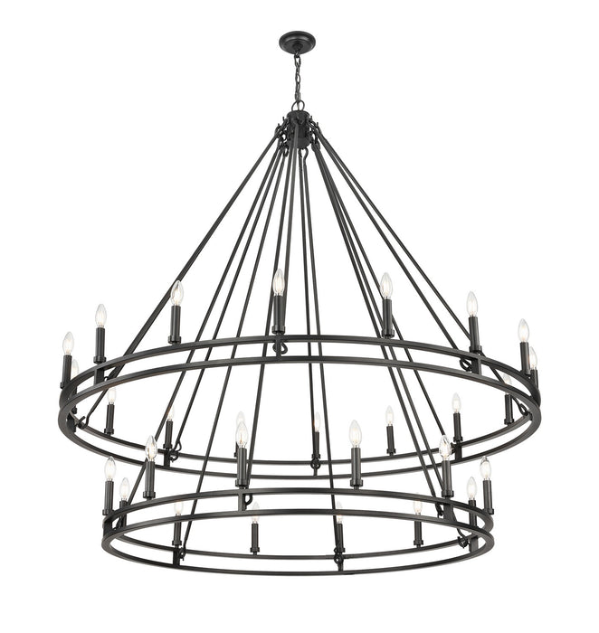 Z-Lite - 4005-28MB - 28 Light Chandelier - Dennison - Matte Black