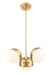 Z-Lite - 7517-3MGLD - Three Light Chandelier - Realm Sphere - Modern Gold
