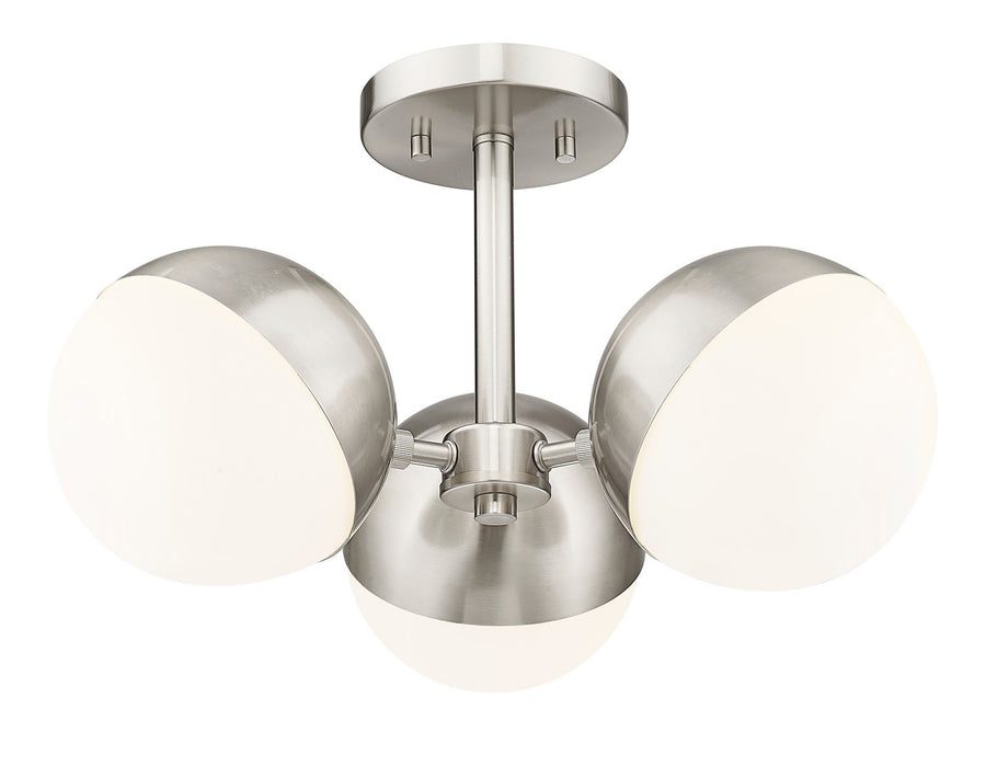 Z-Lite - 7517-3SF-BN - Three Light Semi Flush Mount - Realm Sphere - Brushed Nickel
