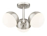 Z-Lite - 7517-3SF-BN - Three Light Semi Flush Mount - Realm Sphere - Brushed Nickel
