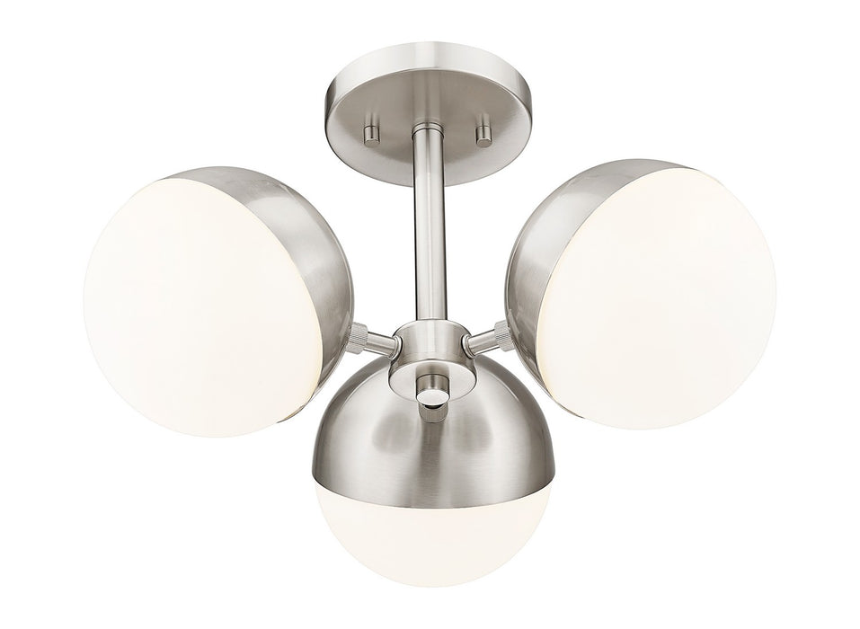 Z-Lite - 7517-3SF-BN - Three Light Semi Flush Mount - Realm Sphere - Brushed Nickel