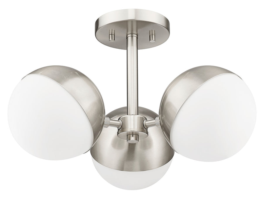 Z-Lite - 7517-3SF-BN - Three Light Semi Flush Mount - Realm Sphere - Brushed Nickel