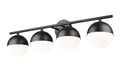 Z-Lite - 7517-4V-MB - Four Light Vanity - Realm Sphere - Matte Black