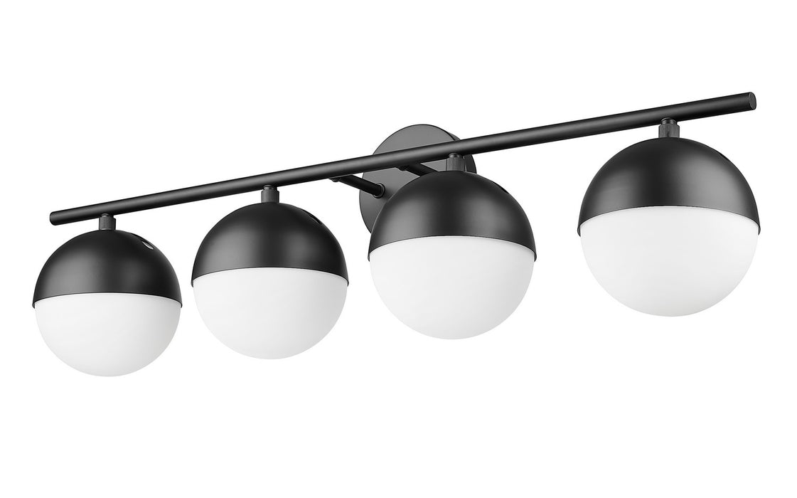 Z-Lite - 7517-4V-MB - Four Light Vanity - Realm Sphere - Matte Black