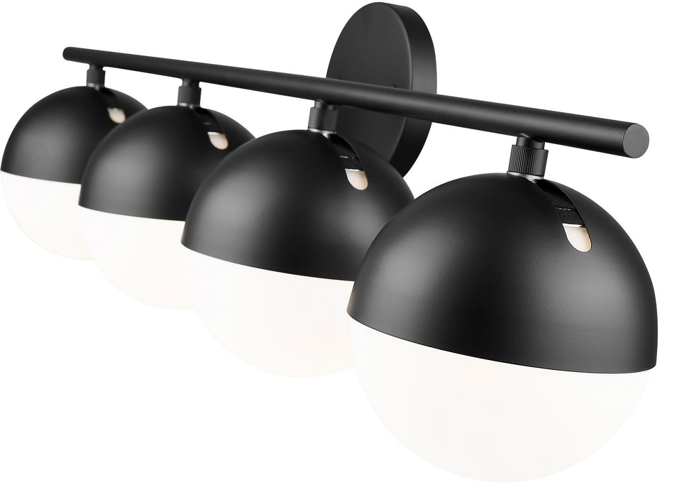 Z-Lite - 7517-4V-MB - Four Light Vanity - Realm Sphere - Matte Black
