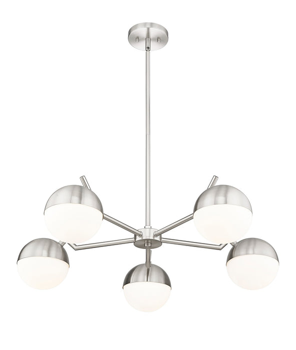Z-Lite - 7517-5BN - Five Light Chandelier - Realm Sphere - Brushed Nickel