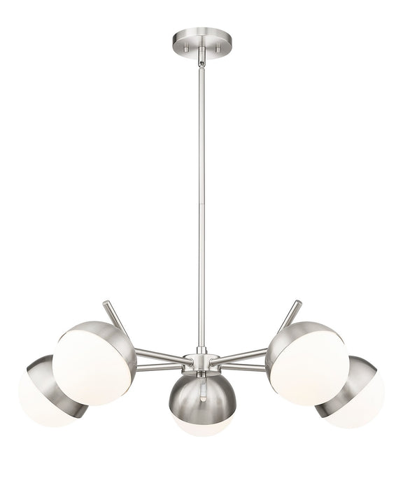 Z-Lite - 7517-5BN - Five Light Chandelier - Realm Sphere - Brushed Nickel
