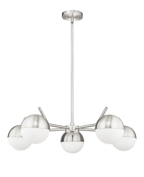 Z-Lite - 7517-5BN - Five Light Chandelier - Realm Sphere - Brushed Nickel