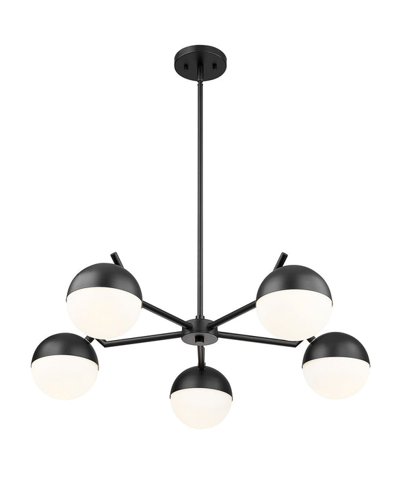 Z-Lite - 7517-5MB - Five Light Chandelier - Realm Sphere - Matte Black