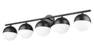 Z-Lite - 7517-5V-MB - Five Light Vanity - Realm Sphere - Matte Black