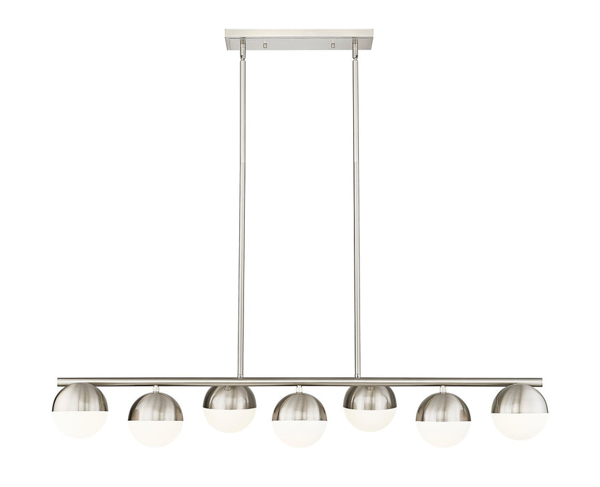 Z-Lite - 7517-7L-BN - Seven Light Linear Chandelier - Realm Sphere - Brushed Nickel