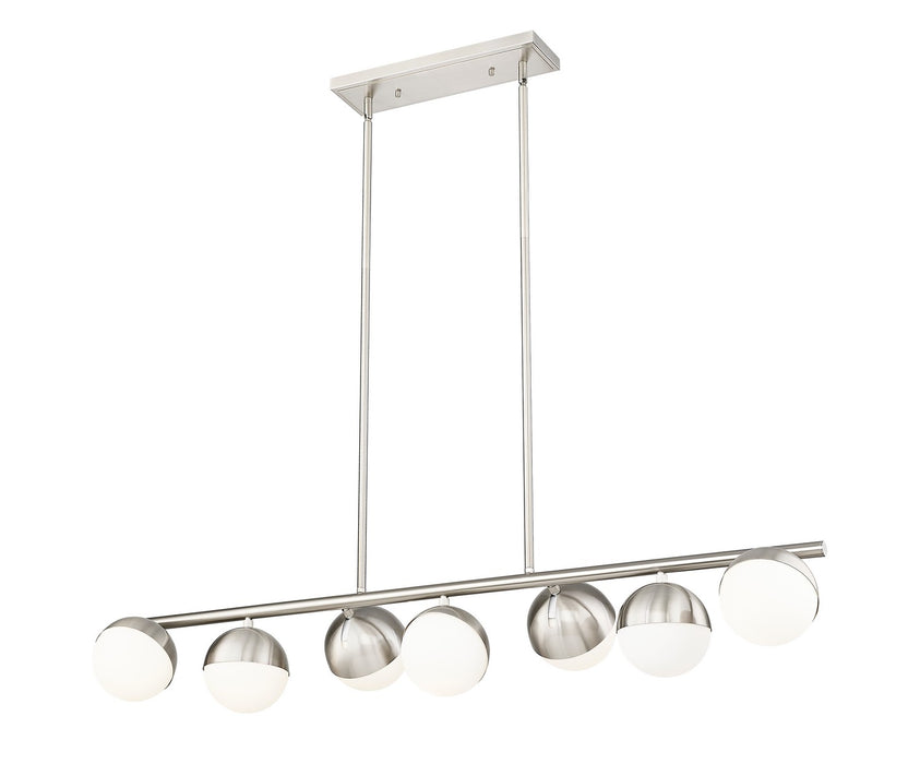 Z-Lite - 7517-7L-BN - Seven Light Linear Chandelier - Realm Sphere - Brushed Nickel