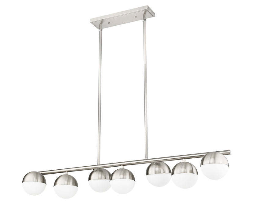 Z-Lite - 7517-7L-BN - Seven Light Linear Chandelier - Realm Sphere - Brushed Nickel