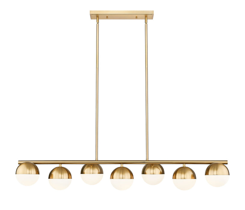 Z-Lite - 7517-7L-MGLD - Seven Light Linear Chandelier - Realm Sphere - Modern Gold