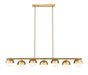 Z-Lite - 7517-7L-MGLD - Seven Light Linear Chandelier - Realm Sphere - Modern Gold