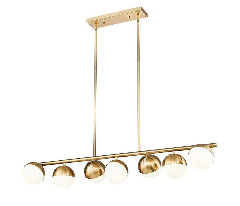 Z-Lite - 7517-7L-MGLD - Seven Light Linear Chandelier - Realm Sphere - Modern Gold