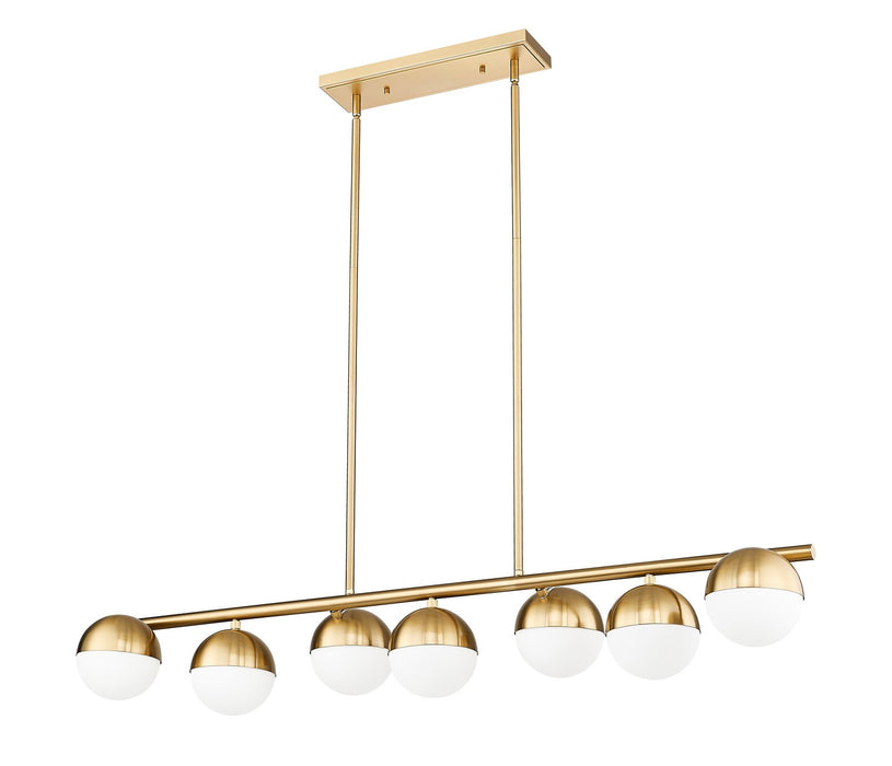 Z-Lite - 7517-7L-MGLD - Seven Light Linear Chandelier - Realm Sphere - Modern Gold