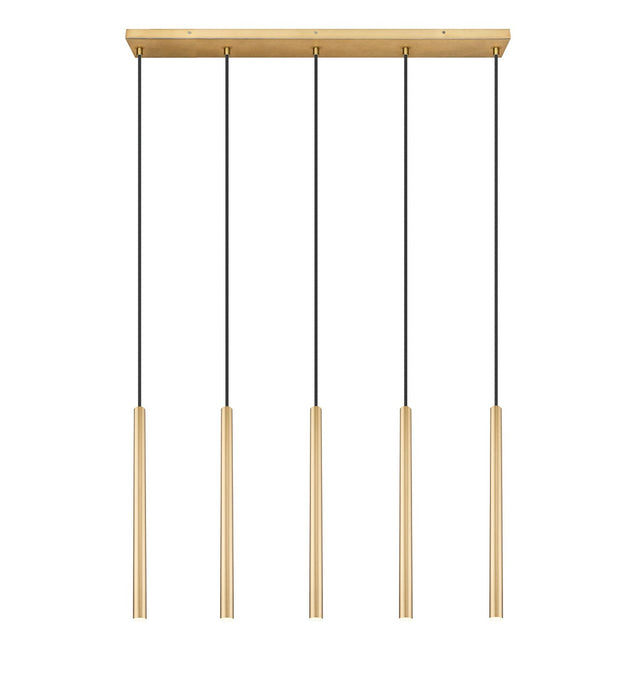 Z-Lite - 919MP24-5L-MGLD-LED - LED Linear Chandelier - Forest - Modern Gold