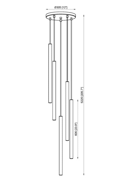 Z-Lite - 919MP24-5R-BN-LED - LED Chandelier - Forest - Brushed Nickel
