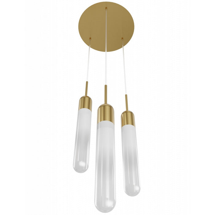 Avenue Lighting - HF7403-AB - Three Light Pendant - Tribeca - Aged Brass