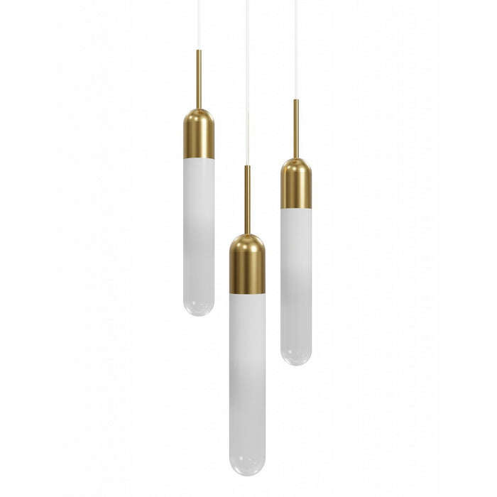 Avenue Lighting - HF7403-AB - Three Light Pendant - Tribeca - Aged Brass
